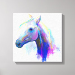 Canvas drucken Abstraktes mehrfarbiges Kopfpferd Leinwanddruck