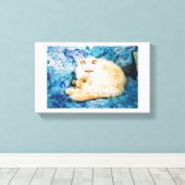 Canvas drucken mit persischer Katze Leinwanddruck (Insitu (Holzboden))