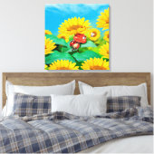 Canvas drucken niedlichen schlampigen Ladybug in S Leinwanddruck (Insitu (Schlafzimmer))