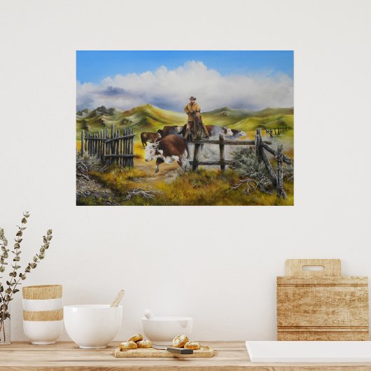 Canvas drucken Ölgemälde auf dem Runner Poster (Küche)