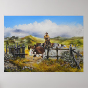 Canvas drucken Ölgemälde auf dem Runner Poster