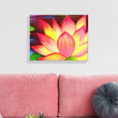Canvas druckt Lotus Blume Malerei Art Leinwanddruck (Insitu (Wohnzimmer))