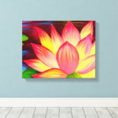 Canvas druckt Lotus Blume Malerei Art Leinwanddruck (Insitu (Holzboden))