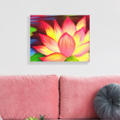 Canvas druckt Lotus Blume Malerei Art Leinwanddruck (Insitu (Wohnzimmer))