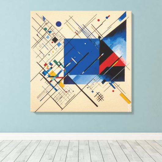 Canvas Global Error in Blue: Kandinsky Leinwanddruck (Insitu (Holzboden))