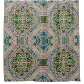 Canvas Green and Indigo  Duschvorhang (Vorderseite)