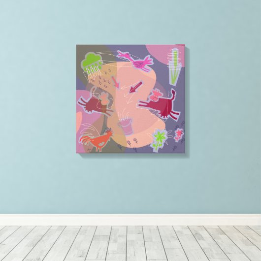 Canvas happy cows leinwanddruck (Insitu (Holzboden))