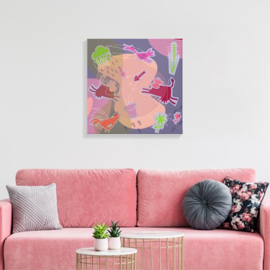 Canvas happy cows leinwanddruck (Insitu (Wohnzimmer))