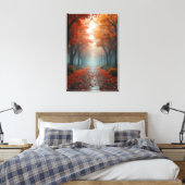 Canvas Herbst Print Leinwanddruck (Insitu (Schlafzimmer))