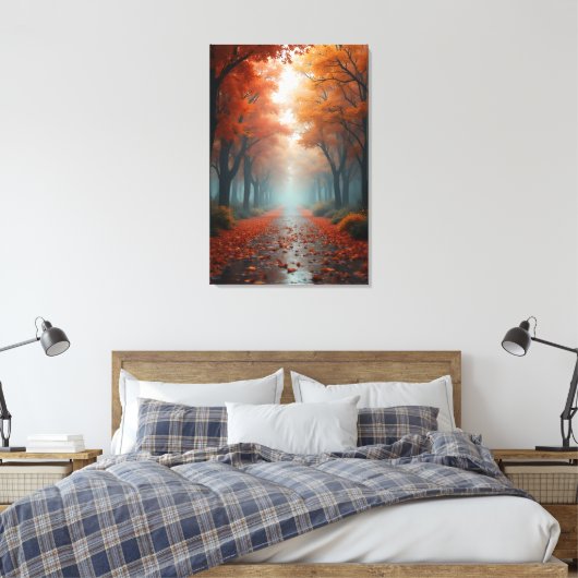 Canvas Herbst Print Leinwanddruck (Insitu (Schlafzimmer))