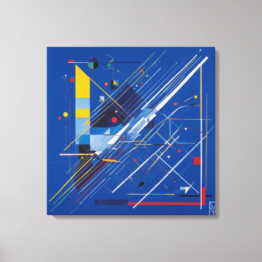 Canvas Kandinsky and the Blue Screen Chaos Leinwanddruck (Vorderseite)