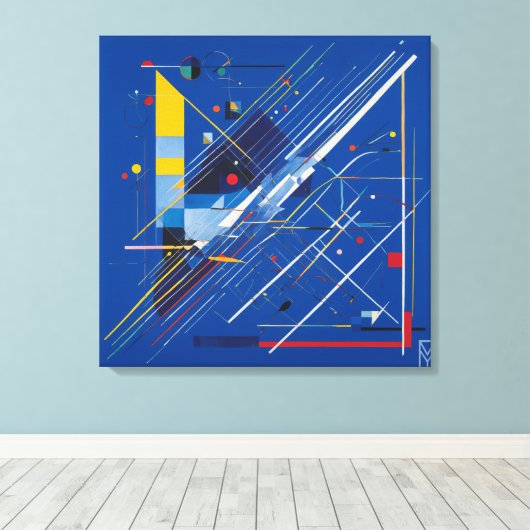 Canvas Kandinsky and the Blue Screen Chaos Leinwanddruck (Insitu (Holzboden))