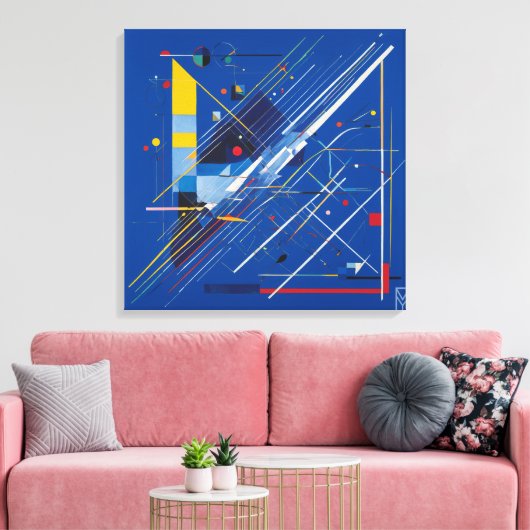 Canvas Kandinsky and the Blue Screen Chaos Leinwanddruck (Insitu (Wohnzimmer))