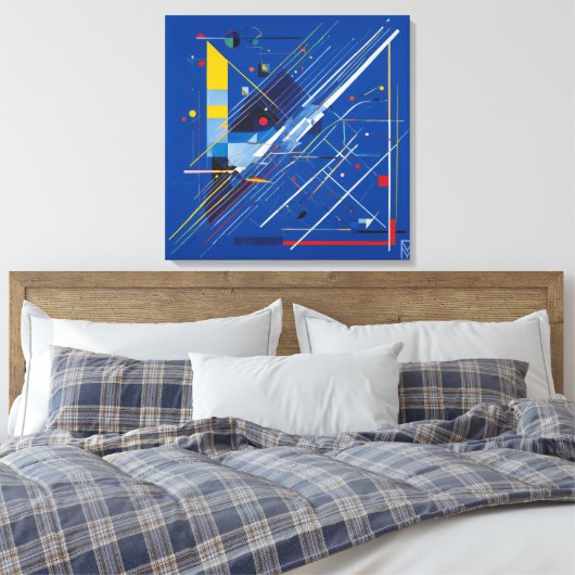 Canvas Kandinsky and the Blue Screen Chaos Leinwanddruck (Insitu (Schlafzimmer))