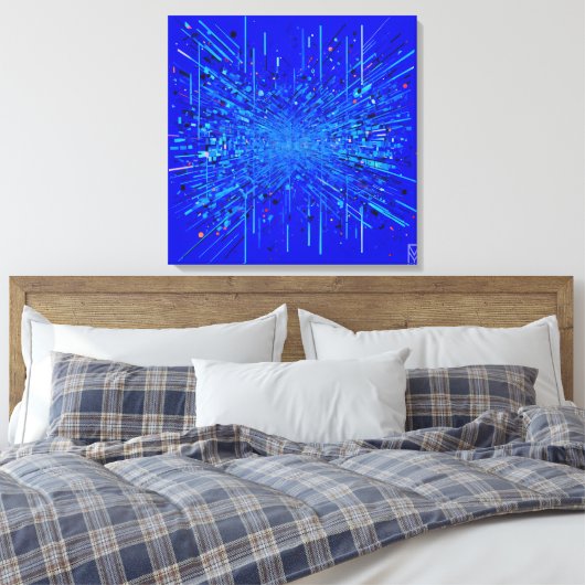 Canvas Kandinsky and the Global Blue Screen Leinwanddruck (Insitu (Schlafzimmer))
