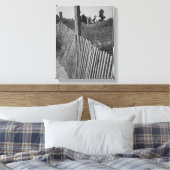Canvas mit schwarzem und weißem Strand Leinwanddruck (Insitu (Schlafzimmer))