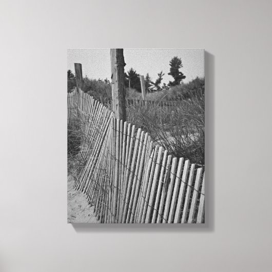 Canvas mit schwarzem und weißem Strand Leinwanddruck (Vorderseite)