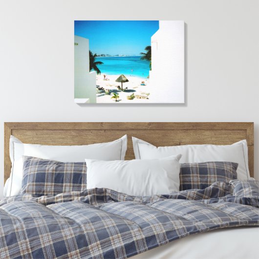 Canvas mit tropischer Aussicht Leinwanddruck (Insitu (Schlafzimmer))