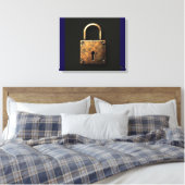 Canvas Old Padlock Leinwanddruck (Insitu (Schlafzimmer))