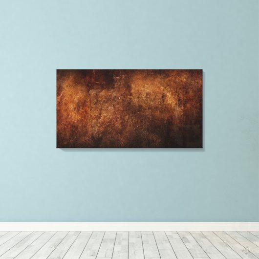 Canvas Print - Abstrakt getexturierter Rostbraun B Leinwanddruck (Insitu (Holzboden))