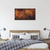 Canvas Print - Abstrakt getexturierter Rostbraun B Leinwanddruck (Insitu (Schlafzimmer))