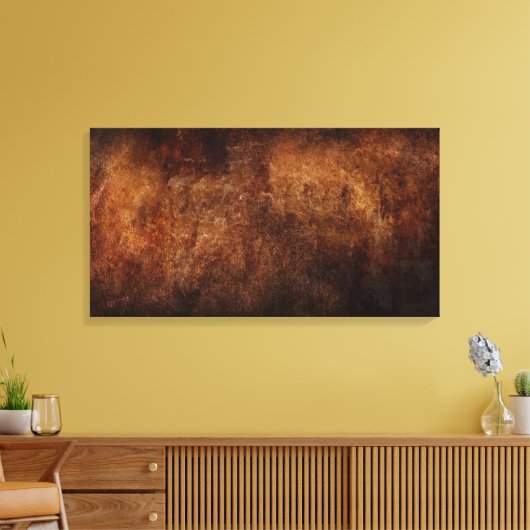Canvas Print - Abstrakt getexturierter Rostbraun B Leinwanddruck (Insitu (Wohnzimmer))