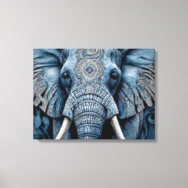 Canvas Print: African Blue Elephant Leinwanddruck