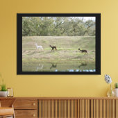 Canvas print - Alpacas auf dem Hügel Leinwanddruck (Insitu (Wohnzimmer))