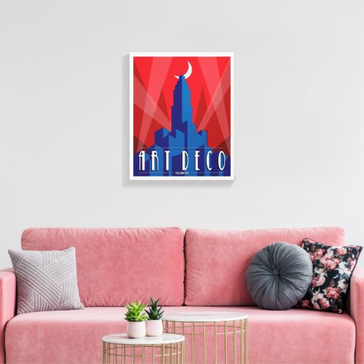 Canvas Print - Art Deco Empire State Gebäude Leinwanddruck (Insitu (Wohnzimmer))