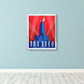 Canvas Print - Art Deco Empire State Gebäude Leinwanddruck (Insitu (Holzboden))