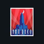 Canvas Print - Art Deco Empire State Gebäude Leinwanddruck<br><div class="desc">Art Deco Poster von Ollywood. ART DECO und Art Nouveau ist eine internationale Philosophie und Stil von Kunst,  Architektur und angewandter Kunst - vor allem die dekorativen Künste -,  die zwischen 1890 und 1910 am beliebtesten waren.</div>