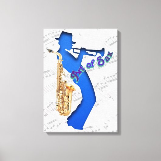 Canvas Print Art of Sax Musician Leinwanddruck (Vorderseite)