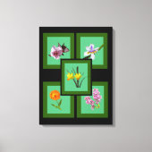 Canvas Print - Ausschneiden von Blume in Rahmen Leinwanddruck (Vorderseite)