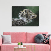 Canvas Print baby Cheetah II Leinwanddruck (Insitu (Wohnzimmer))