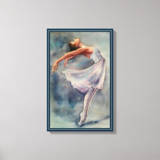 Canvas Print - Ballerina Wasserfarben Leinwanddruck (Vorderseite)