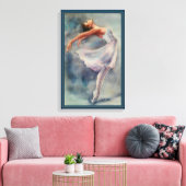 Canvas Print - Ballerina Wasserfarben Leinwanddruck (Insitu (Wohnzimmer))