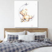 Canvas Print - Bärenschlaf auf dem Wappen Mond Leinwanddruck (Insitu (Schlafzimmer))