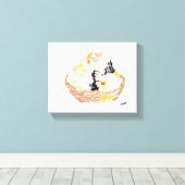 Canvas Print : Basketful of Kitten Leinwanddruck (Insitu (Holzboden))