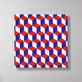 Canvas Print - Blockillusion in rot, weiß, blau Leinwanddruck (Vorderseite)