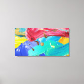 Canvas Print Blue Red Abstrakt Wall Kunst Leinwanddruck (Vorderseite)