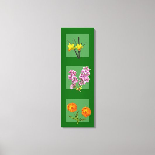 Canvas Print - Botanischer Triptychon Leinwanddruck (Vorderseite)