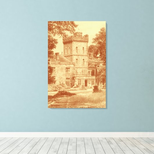 Canvas Print - "Capernwray Hall" (Custard/Cinn) Leinwanddruck (Insitu (Holzboden))