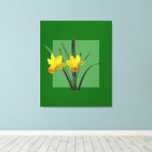 Canvas Print - Daffodien Leinwanddruck (Insitu (Holzboden))