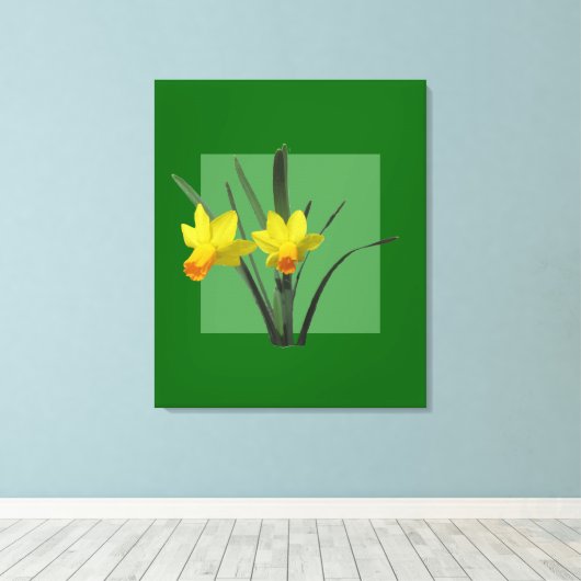 Canvas Print - Daffodien Leinwanddruck (Insitu (Holzboden))