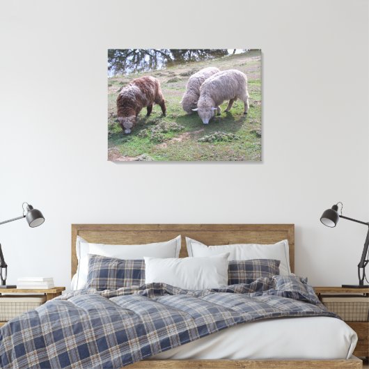 Canvas print - Drei Schafe Leinwanddruck (Insitu (Schlafzimmer))