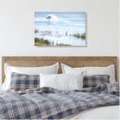 Canvas Print - Egret Preening Leinwanddruck (Insitu (Schlafzimmer))