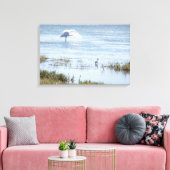 Canvas Print - Egret Preening Leinwanddruck (Insitu (Wohnzimmer))