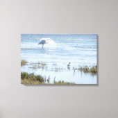 Canvas Print - Egret Preening Leinwanddruck (Vorderseite)