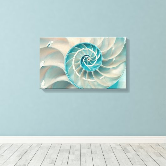 Canvas Print-Fibonacci Sequence in Nature Sea Life Leinwanddruck (Insitu (Holzboden))