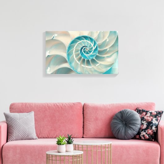 Canvas Print-Fibonacci Sequence in Nature Sea Life Leinwanddruck (Insitu (Wohnzimmer))